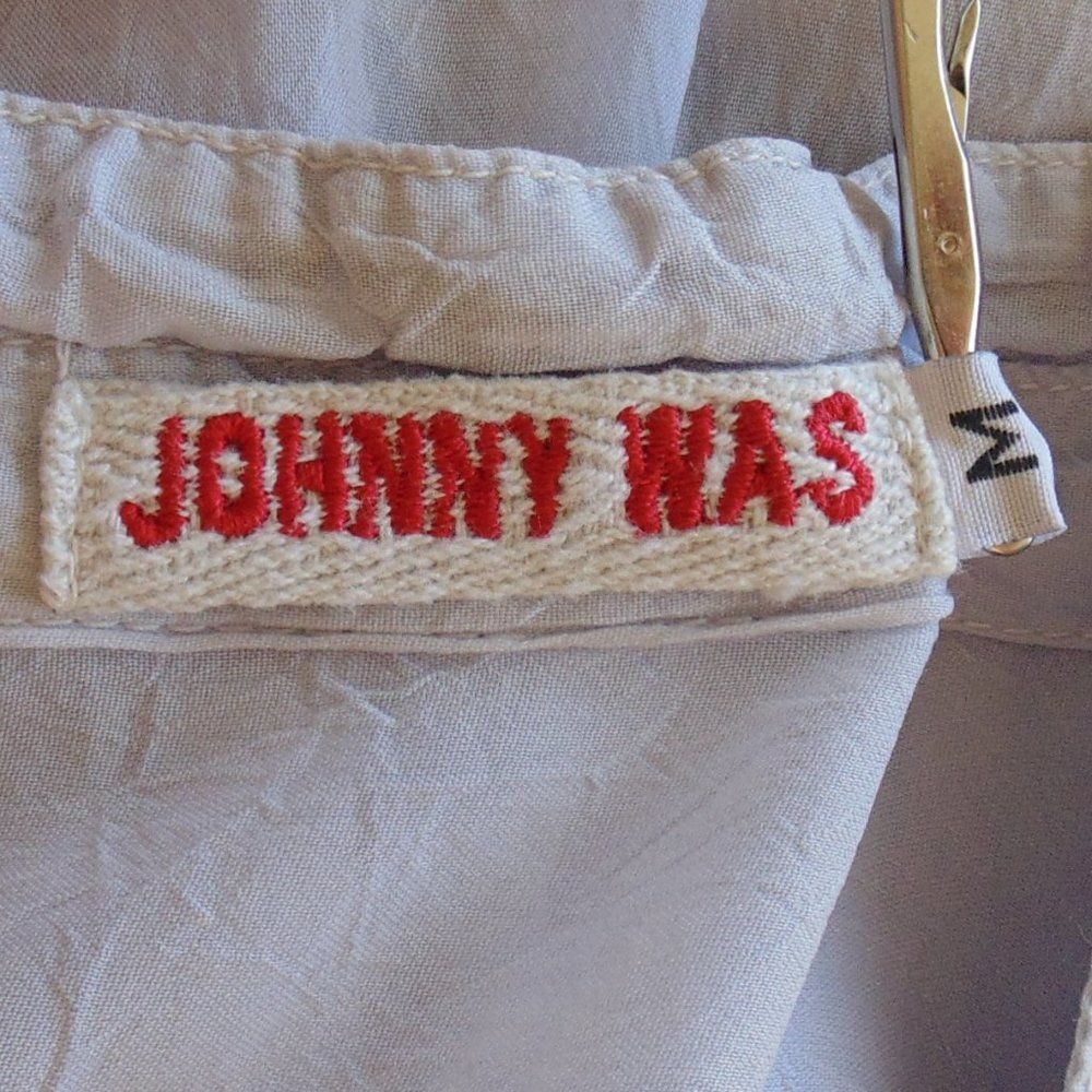 JOHNNY WAS Tunic, M, Taupe/gray, Embroidered, Long/Tab sleeve, Floral & Geo - Picture 11 of 12
